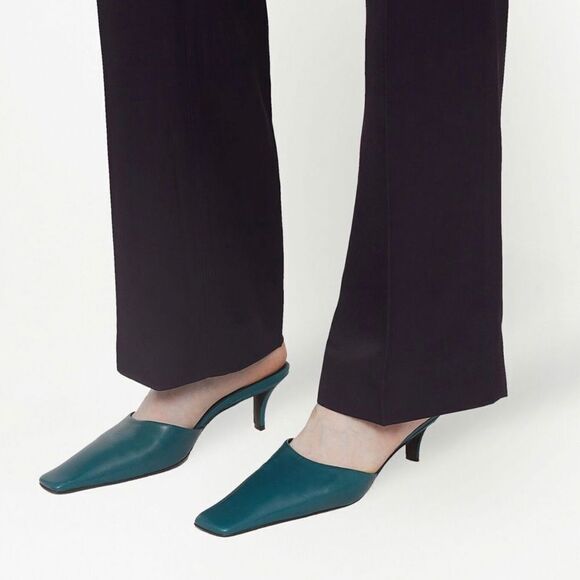 JIL SANDER Square Toe Leather Pumps size 36.5 - Picture 2 of 13